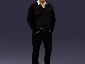 man in black suit 0154 3Dモデル