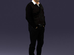 man in black suit 0154 3Dモデル