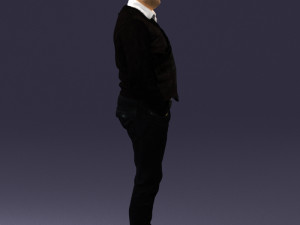 man in black suit 0154 3Dモデル