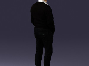 man in black suit 0154 3Dモデル