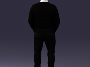 man in black suit 0154 3Dモデル