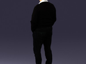 man in black suit 0154 3Dモデル
