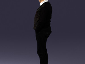 man in black suit 0154 3Dモデル