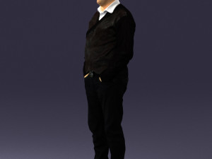 man in black suit 0154 3Dモデル
