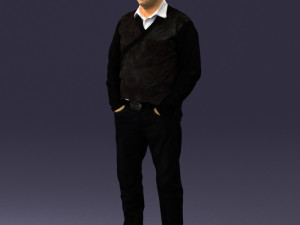 man in black suit 0154 3Dモデル