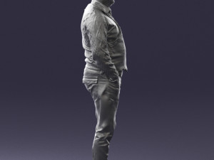 man in black suit 0154 3Dモデル