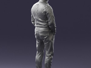 man in black suit 0154 3Dモデル