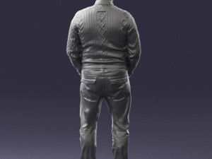 man in black suit 0154 3Dモデル