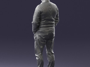 man in black suit 0154 3Dモデル