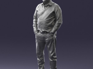 man in black suit 0154 3Dモデル