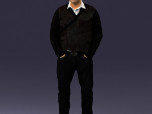 man in black suit 0154 3d print ready 3D Print Model