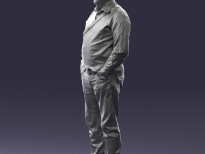 man in black suit 0154 3d print ready 3D Print Model