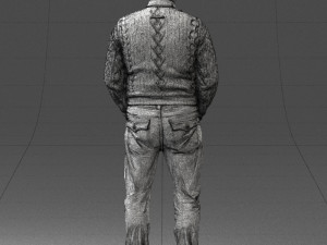 man in black suit 0154 3d print ready 3D Print Model