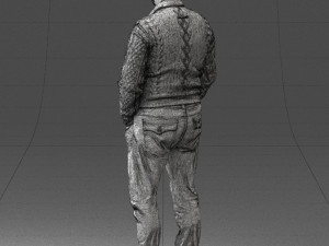 man in black suit 0154 3d print ready 3D Print Model