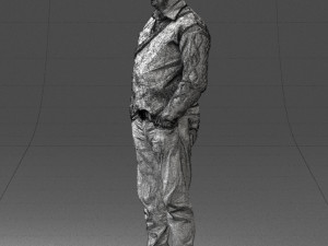 man in black suit 0154 3d print ready 3D Print Model