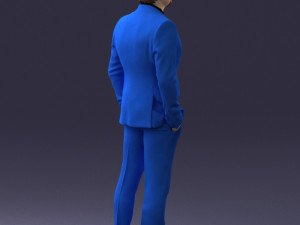 man in blue suit 0155 3D मॉडल