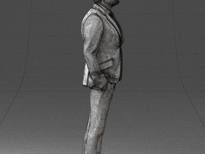 man in blue suit 0155 3d print ready Model do druku 3D