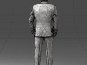 man in blue suit 0155 3d print ready Model do druku 3D