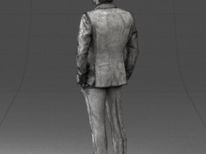 man in blue suit 0155 3d print ready Model do druku 3D
