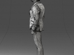 man in blue suit 0155 3d print ready Model do druku 3D