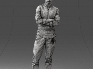 man in pose 0156 3D Model