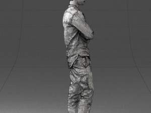 man in pose 0156 3D Model