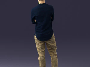 000490 Casual Young Man Standing Arms Crossed 3d print ready 3D Print Model