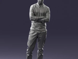 000490 Casual Young Man Standing Arms Crossed 3d print ready 3D Print Model