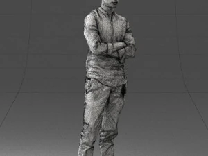 000490 Casual Young Man Standing Arms Crossed 3d print ready 3D Print Model