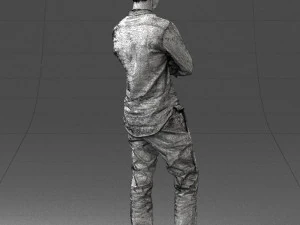 000490 Casual Young Man Standing Arms Crossed 3d print ready 3D Print Model