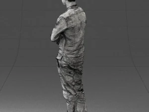 000490 Casual Young Man Standing Arms Crossed 3d print ready 3D Print Model