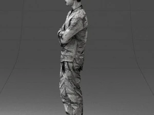 000490 Casual Young Man Standing Arms Crossed 3d print ready 3D Print Model
