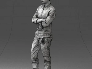 000490 Casual Young Man Standing Arms Crossed 3d print ready 3D Print Model