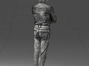 000500 Middle Aged Man Standing with Arms Crossed 3D Model