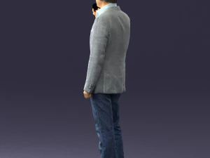 000503 Male Reporter with Microphone Presenter Character 3D Model