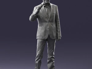 000503 Male Reporter with Microphone Presenter Character 3D Model