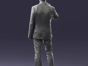 000503 Male Reporter with Microphone Presenter Character 3D Model