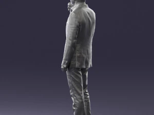 000503 Male Reporter with Microphone Presenter Character 3D Model