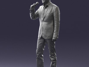 man with microphone 0167 Modelo 3D