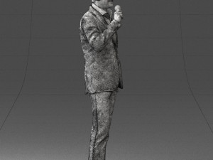 man with microphone 0167 Modelo 3D