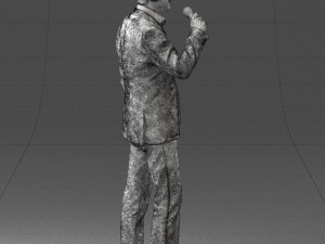 man with microphone 0167 Modelo 3D