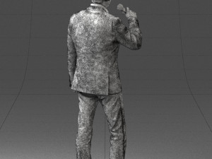 man with microphone 0167 Modelo 3D