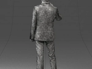 000503 Male Reporter with Microphone Presenter Character 3D Model