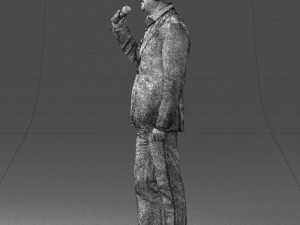 man with microphone 0167 Modelo 3D