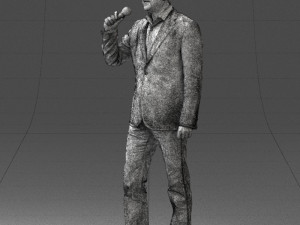 man with microphone 0167 Modelo 3D