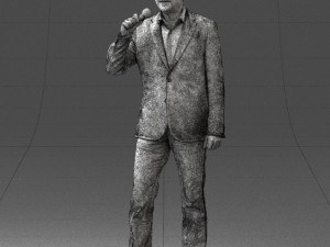 man with microphone 0167 Modelo 3D