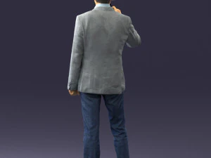 000503 Male Reporter with Microphone Presenter Character 3d print ready 3D Print Model