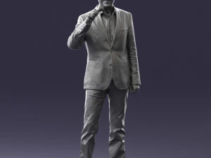 000503 Male Reporter with Microphone Presenter Character 3d print ready 3D Print Model
