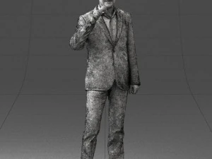 000503 Male Reporter with Microphone Presenter Character 3d print ready 3D Print Model