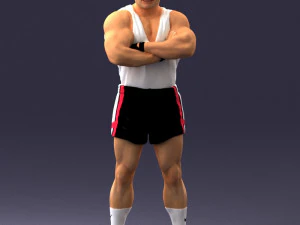 homem de shorts 0168 Modelo 3D